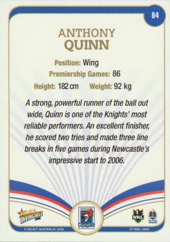 2006 Select Invincible #84 Anthony Quinn Back